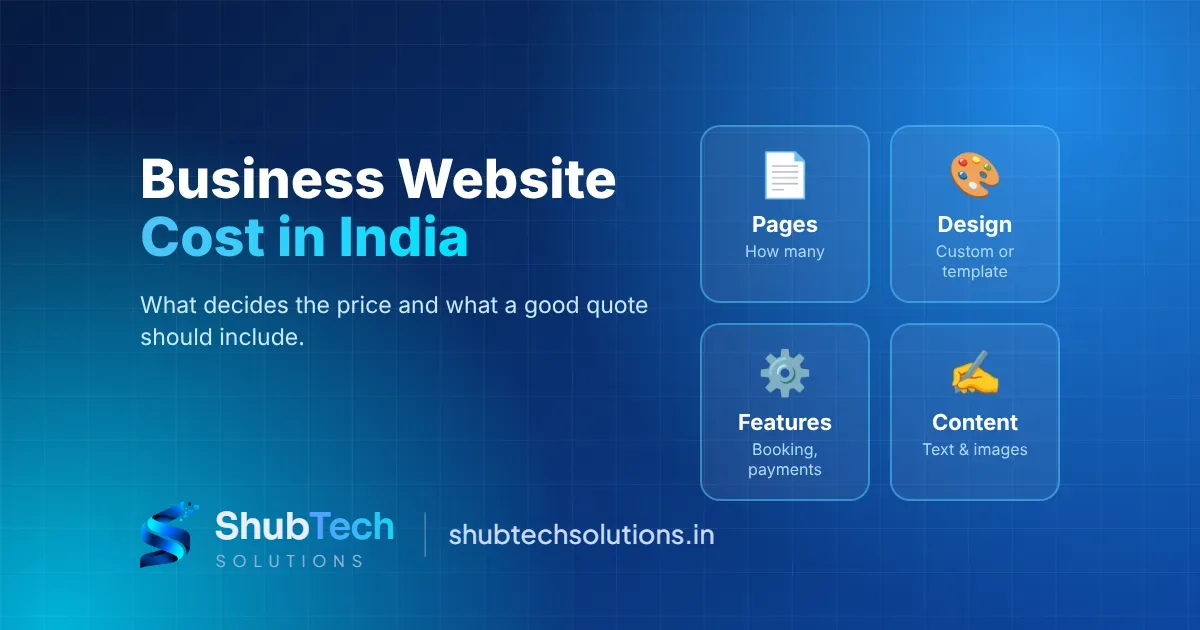 How Much Does a Business Website Cost in India? (2026 Guide)